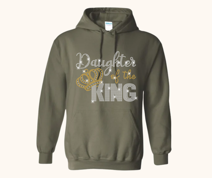 “Daughter of the King” Rhinestone Hoodie
