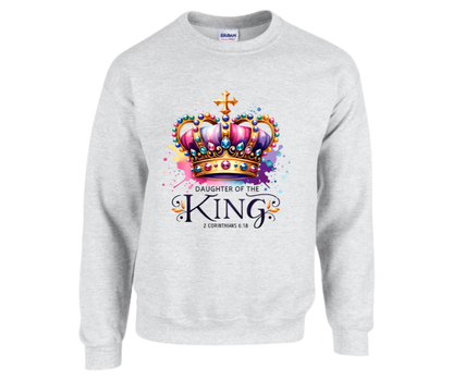 “Daughter of the King” Crown Sweatshirt — 2 Corinthians 6:18 (Copy)