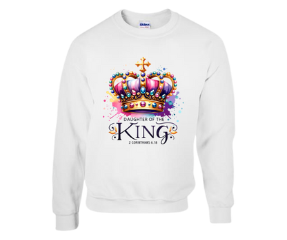 “Daughter of the King” Crown Sweatshirt — 2 Corinthians 6:18 (Copy)