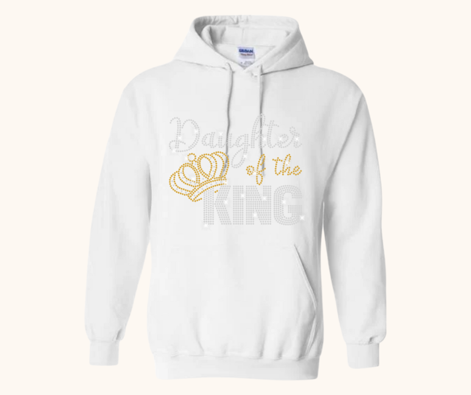 “Daughter of the King” Rhinestone Hoodie
