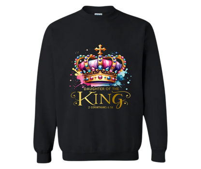 “Daughter of the King” Crown Sweatshirt — 2 Corinthians 6:18 (Copy)