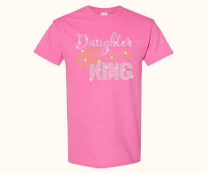 Daughter of the King Tee – Crystal & Gold Luxe Rhinestones
