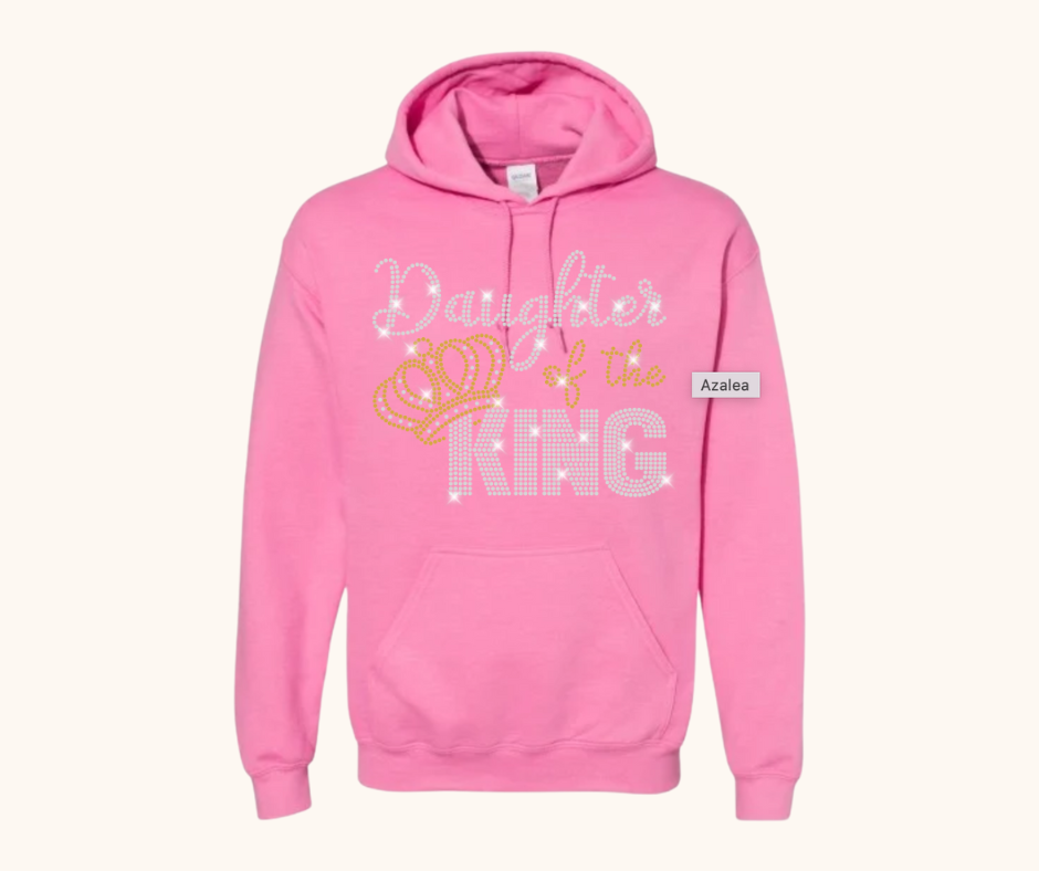 “Daughter of the King” Rhinestone Hoodie
