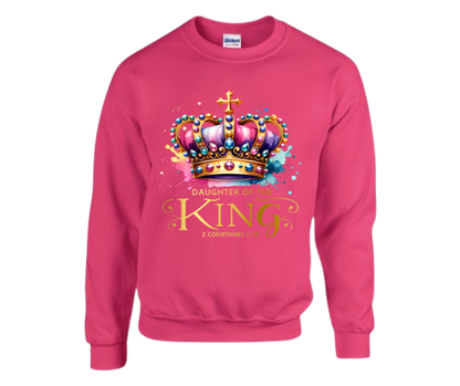 “Daughter of the King” Crown Sweatshirt — 2 Corinthians 6:18 (Copy)