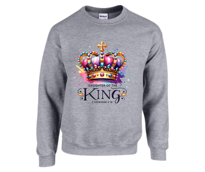 “Daughter of the King” Crown Sweatshirt — 2 Corinthians 6:18 (Copy)