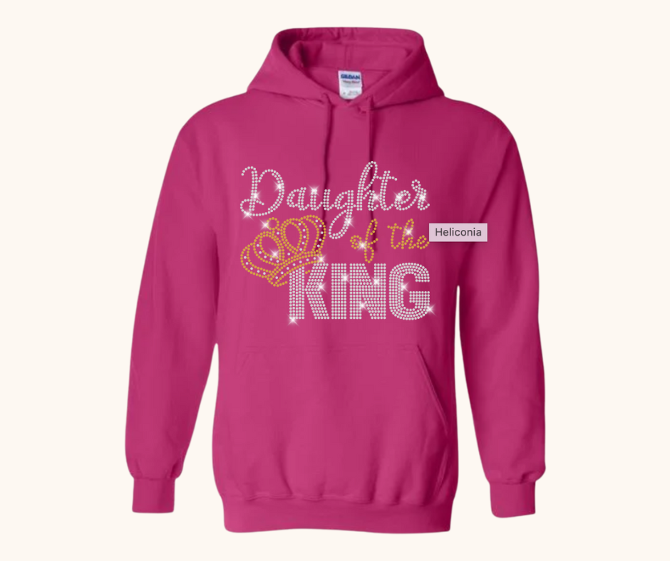 “Daughter of the King” Rhinestone Hoodie