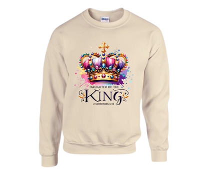 “Daughter of the King” Crown Sweatshirt — 2 Corinthians 6:18 (Copy)