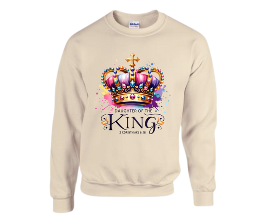 “Daughter of the King” Crown Sweatshirt — 2 Corinthians 6:18 (Copy)