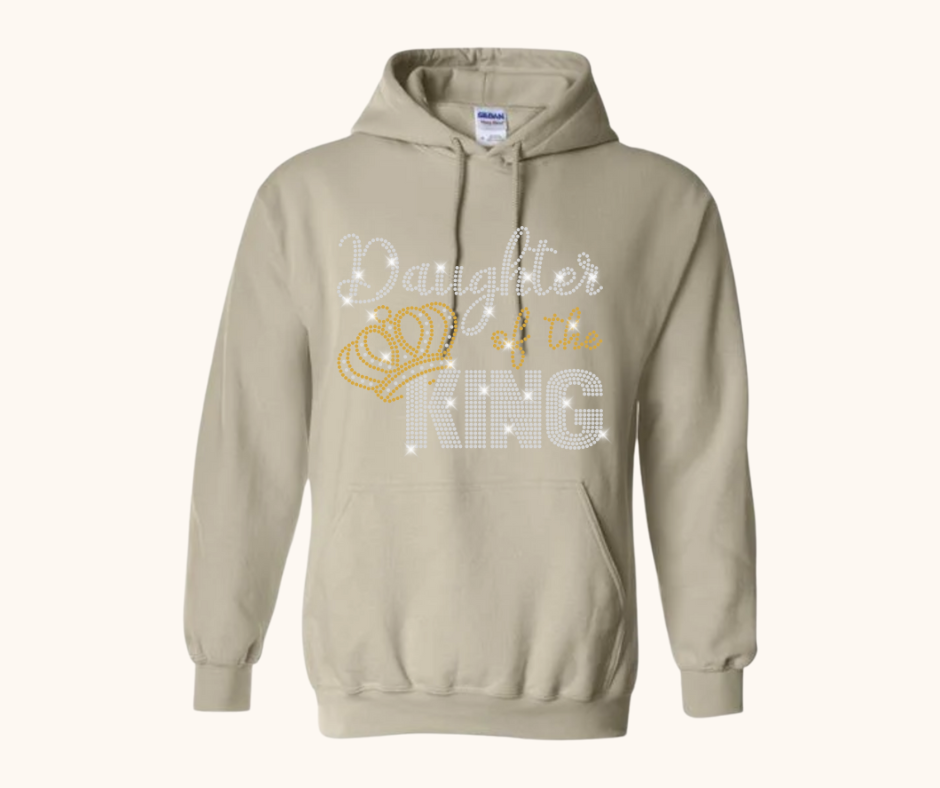 “Daughter of the King” Rhinestone Hoodie