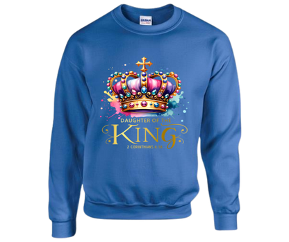 “Daughter of the King” Crown Sweatshirt — 2 Corinthians 6:18 (Copy)