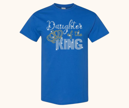 Daughter of the King Tee – Crystal & Gold Luxe Rhinestones