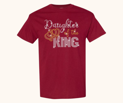 Daughter of the King Tee – Crystal & Gold Luxe Rhinestones
