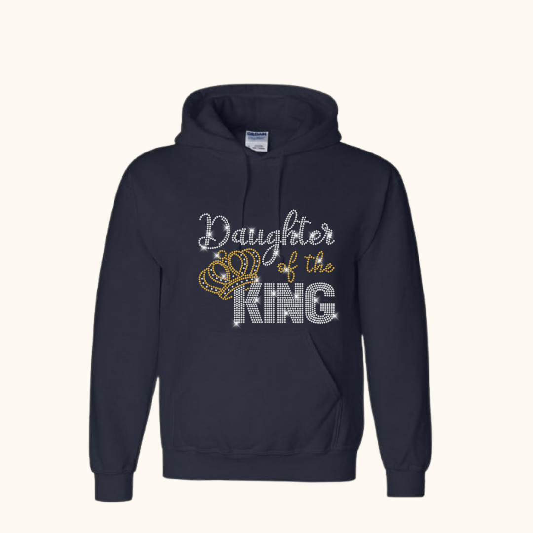 “Daughter of the King” Rhinestone Hoodie