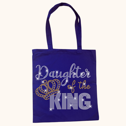 Daughter of the King Tote – Crystal & Gold Luxe Rhinestones