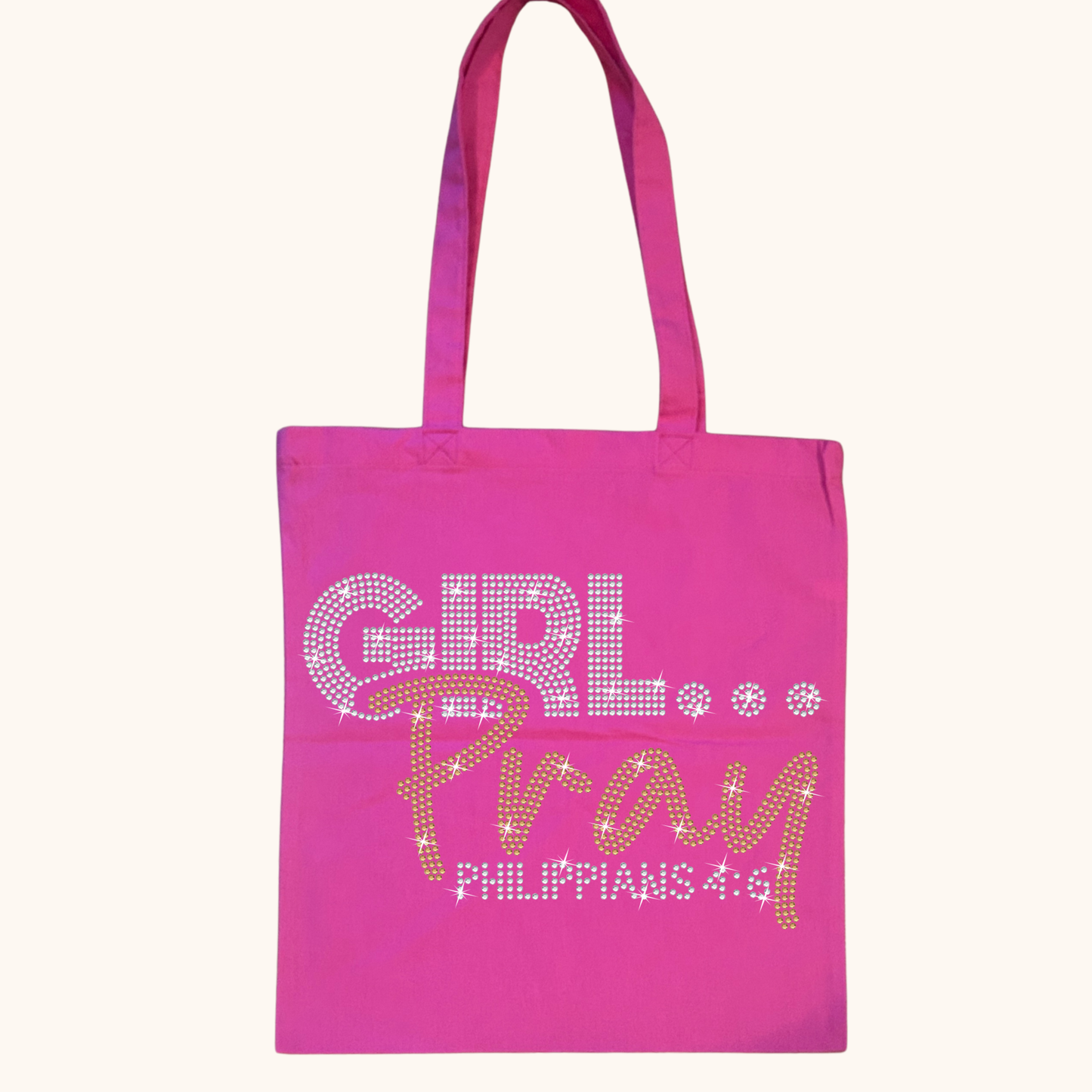Rhinestone Girl… Pray! Tote – Crystal & Gold Luxe Edition (Philippians 4:6)