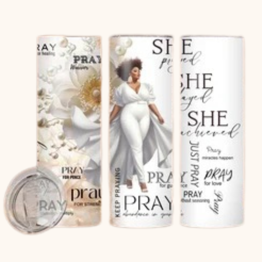 She Prayed 20 oz Stainless Steel Tumbler