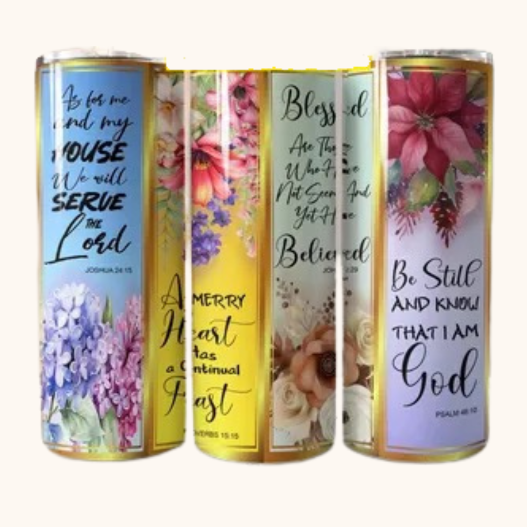 Scripture-Inspired 20 oz Stainless Steel Tumblers